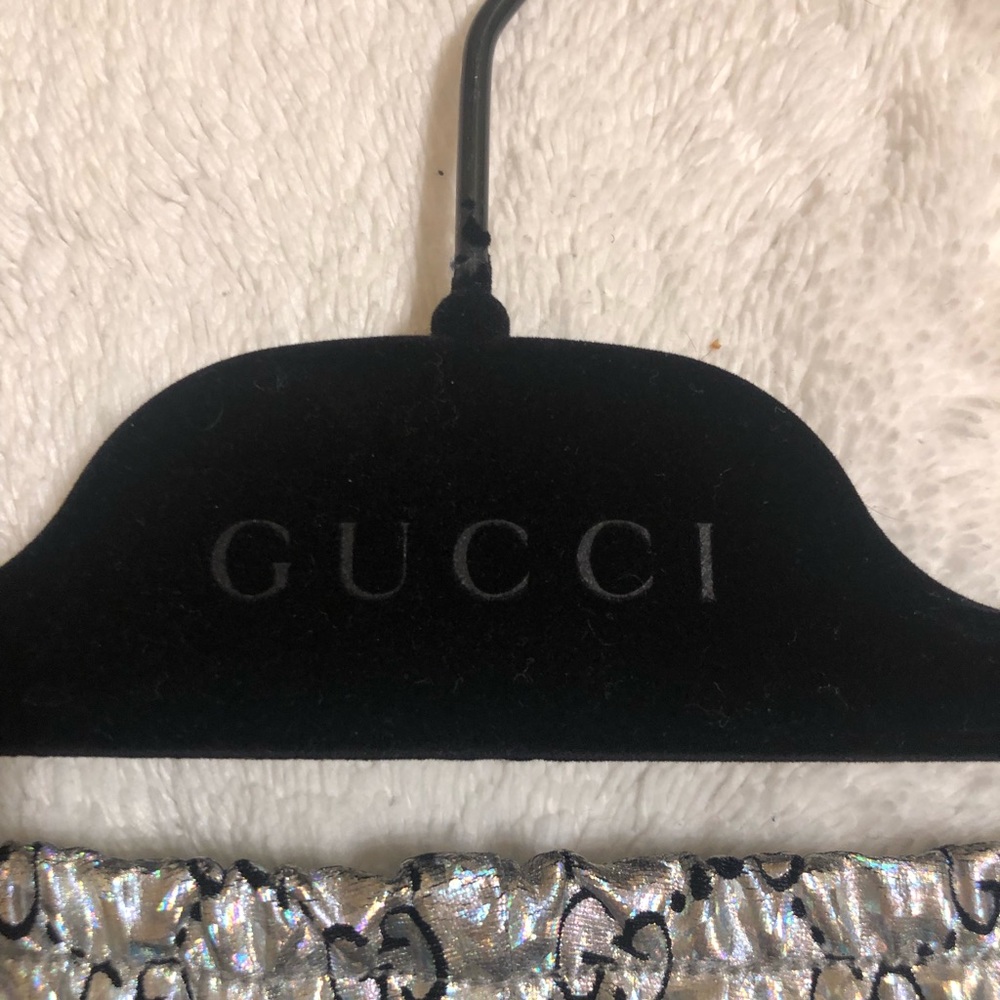NWT Gucci Size M GG Laminated Sparkle Iridescent Shorts Ret $1280.00 - Picture 10 of 16